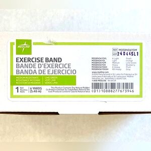 Medline Exercise Band 6 Yard Roll Latex Free Medium Resistance Lime Green